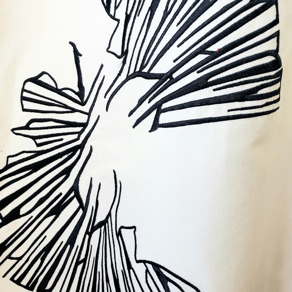 🌱 NWT Halston Heritage A-Line Printed Halter Mini Dress White Size XS/2 - Picture 7 of 12